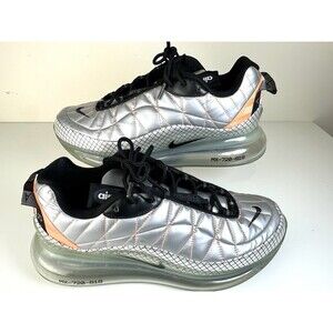 Nike Air Max MX 720-818 Metallic Silver Sneakers Mens 11.5 Streetwear Activewear